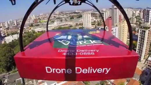 Pizzaria divulga vídeo de entrega com drones