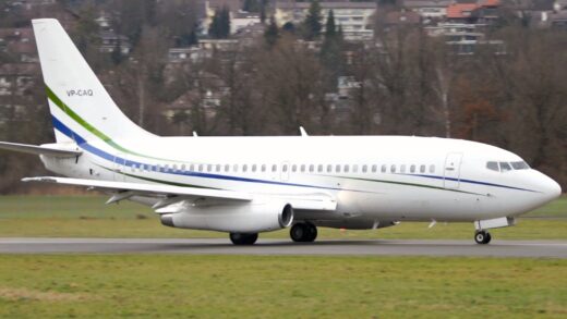Boeing 737-200 ADV Take Off at Airport Bern-Belp – JT8D Engine Sounds