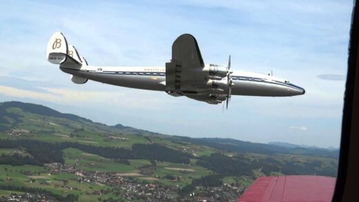 FLYING ALONGSIDE BREITLING LOCKHEED SUPER CONSTELLATION HB-RSC