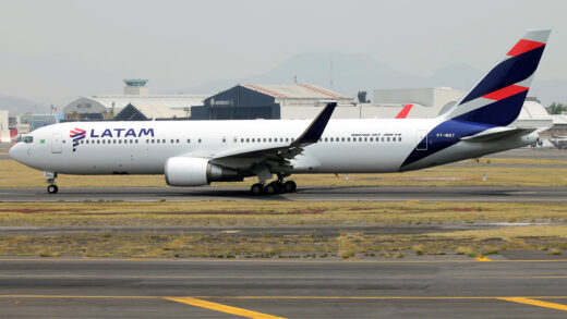 Tocha olímpica virá ao Brasil com o Boeing 767 da LATAM