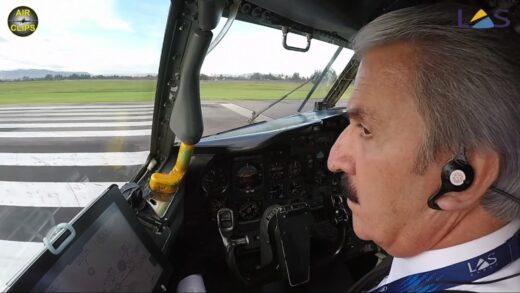 LAS Boeing 727 Cockpit Takeoff with great Bogota views!!!